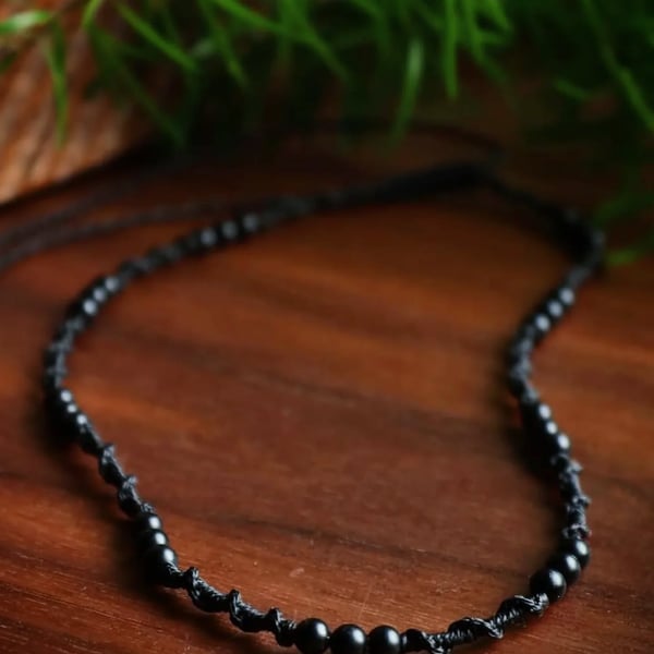 Mate onyx adjustable necklace 