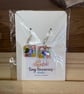 Handmade Square Resin Dangle Earrings with Coloured Stones Jewellery - Image 2