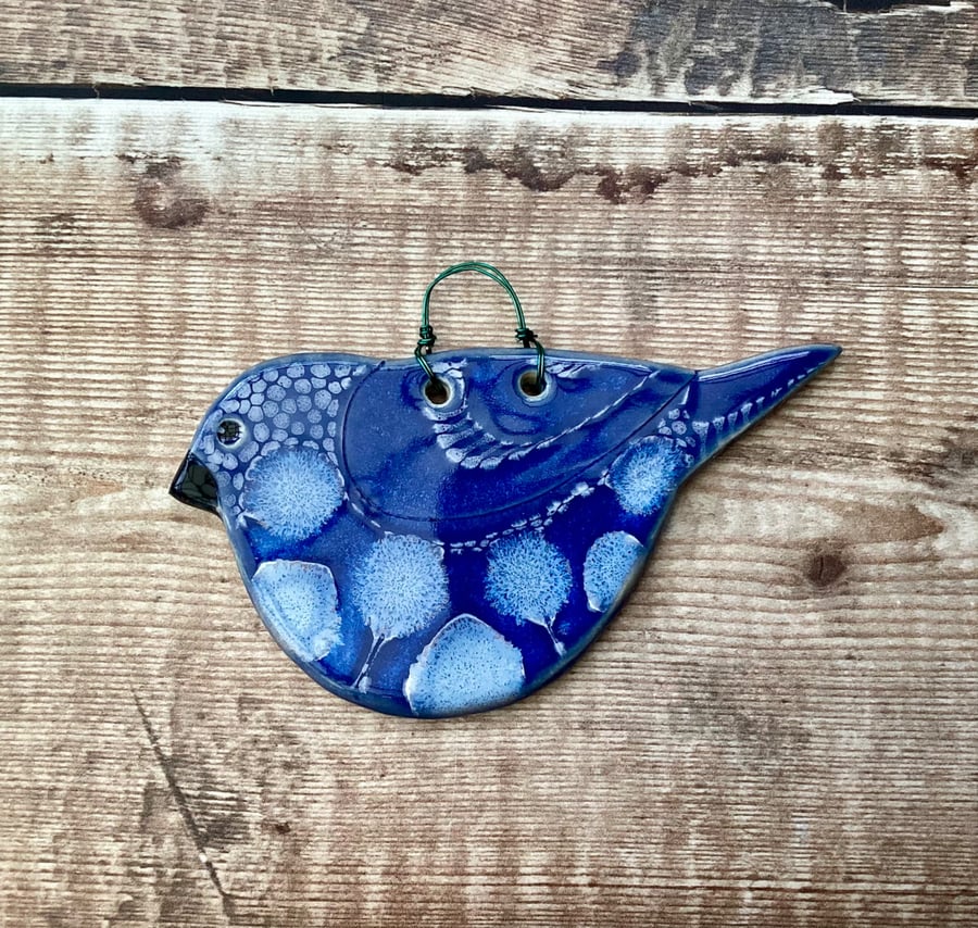 Little ceramic bird hanger