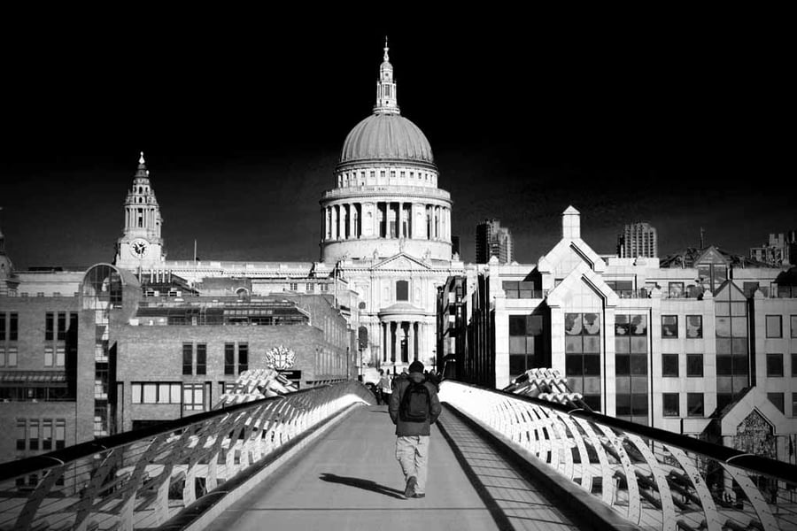 St Paul's Cathedral London Millennium Bridge Photograph Print