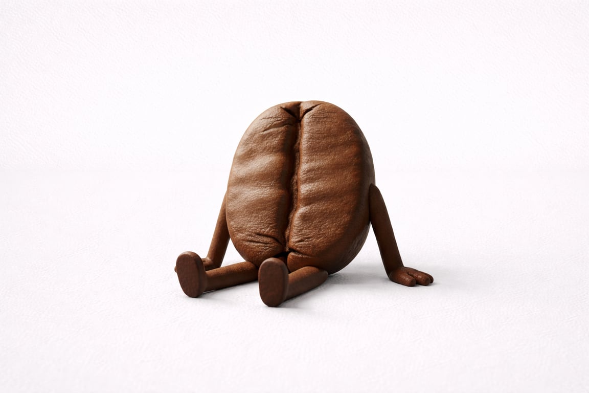 Handmade Custom Coffee Bean Character Ornament