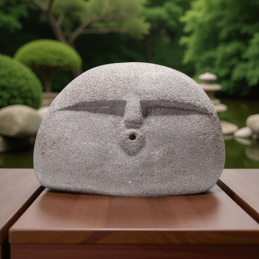 Stone Face Ooof Sculpture,  Hand carved into Sandstone Sea rock