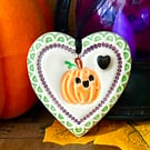 Ceramic pumpkin hanging decoration
