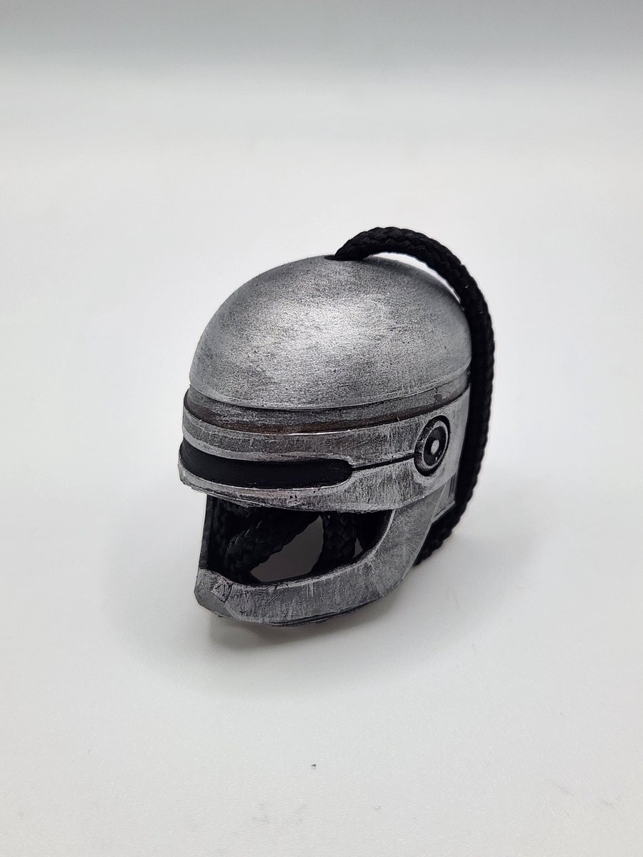RoboCop Helmet Rear View Mirror Charm 3D Printed Hand-Painted Car Accessory