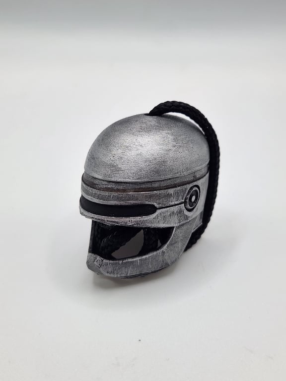 RoboCop Helmet Rear View Mirror Charm 3D Printed Hand-Painted Car Accessory
