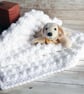Handmade Crochet Doll Blanket Choice of Colours - Image 2