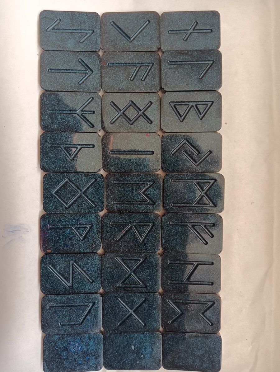 FULL SET of Elder Futhark alphabet Rune's any colour 50 OFF this weekend