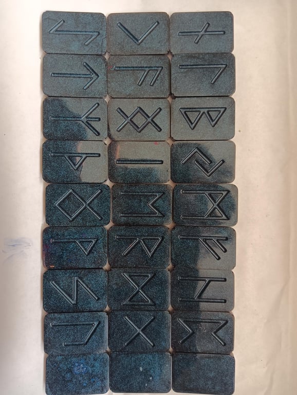 FULL SET of Elder Futhark alphabet Rune's any colour 50 OFF this weekend