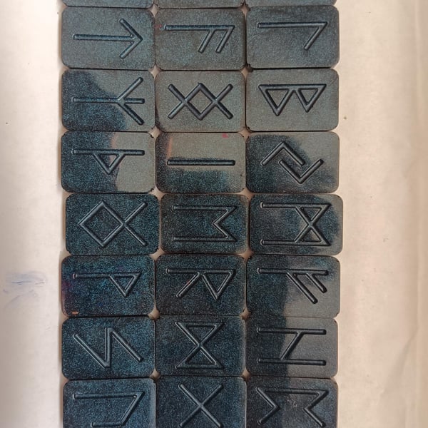FULL SET of Elder Futhark alphabet Rune's any colour 50 OFF this weekend
