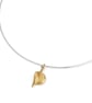 Guadalupe by Fedha - vermeil leaf casting on sterling silver omega chain