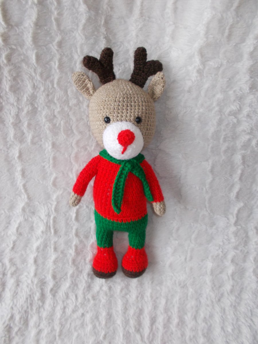 crochet christmas deer