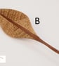 Handmade Leaf Brooch - Reclaimed Oak and Sapele Wood Jewellery - Image 3