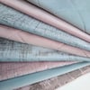 Fabric bundle - Velvet - Zero waste curtain samples - Baby blue and pink