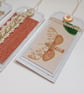 Gift Tags - terracotta vintage silk and lace, with reclaimed curtain textiles  - Image 3