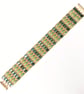 Slinky Green and Gold Cuff Bracelet - Image 6