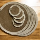 Handmade Jute Coasters & Placemats Rustic boho style eco-friendly set