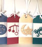Handmade Baby Gift Tags, Pearl Shimmer, Set of 4 - Image 1