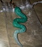 Snake keyring from hot glue 