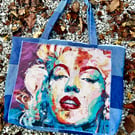 Marilyn Monroe denim tote bag