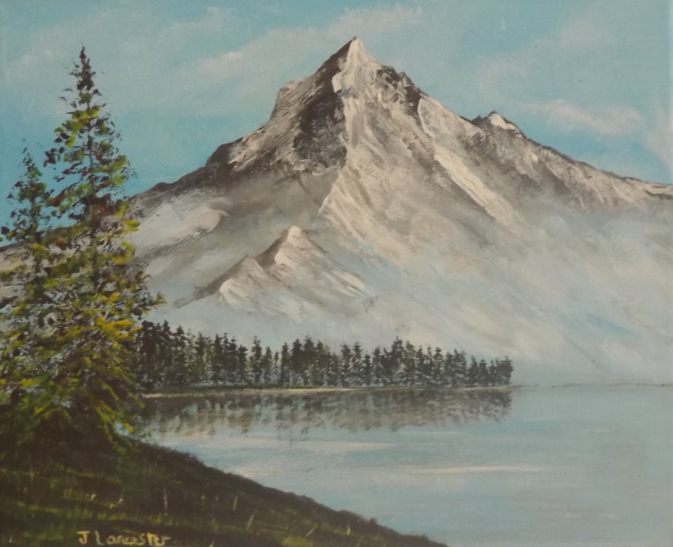 The mountain's reflection