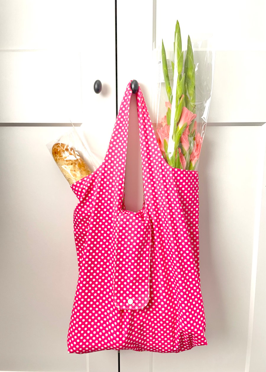 Large fold away tote shopping bag