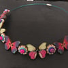 Butterfly button choker necklace 