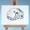 Sleeping Cat Original Drawing