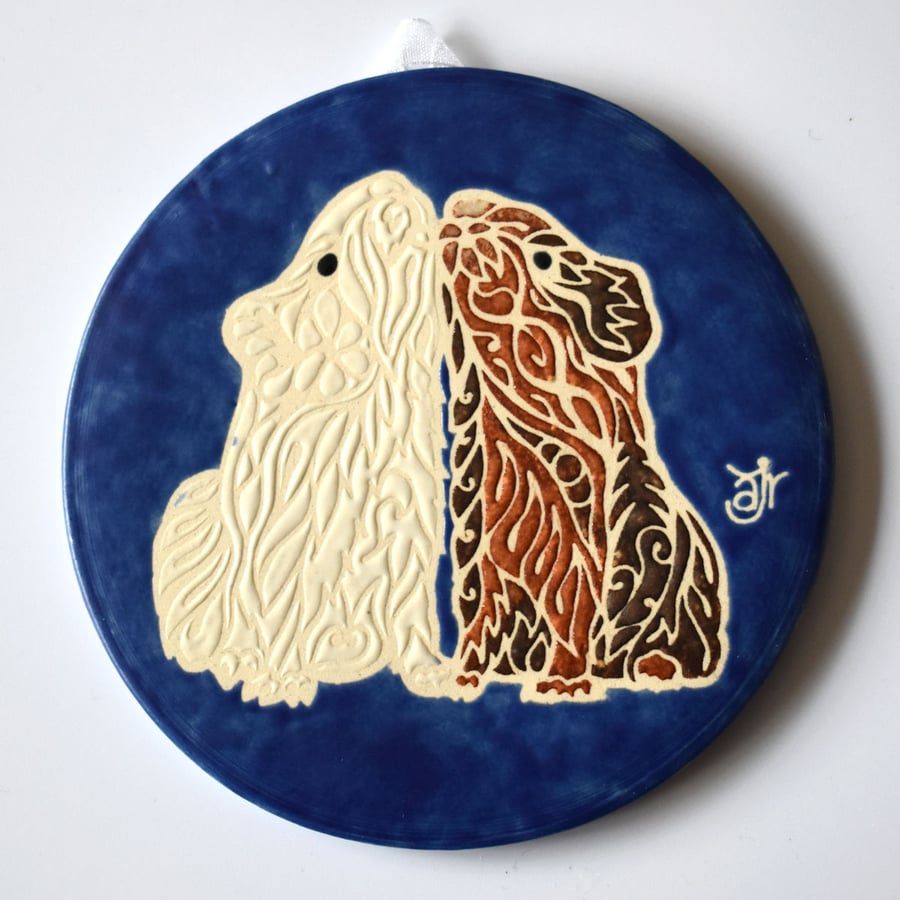 A114 Wall plaque coaster guinea pig cavy (Free UK postage)