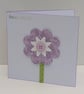 Handmade Birthday card  with large flower embellishment for her
