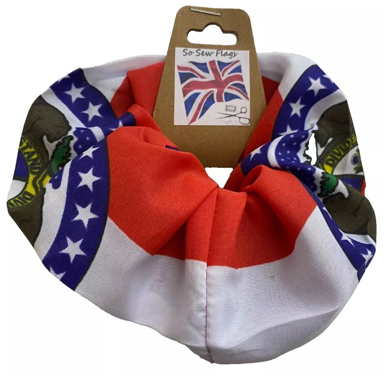 Missouri USA State America Flag Hair Scrunchie Scrunchies Accessory Band 