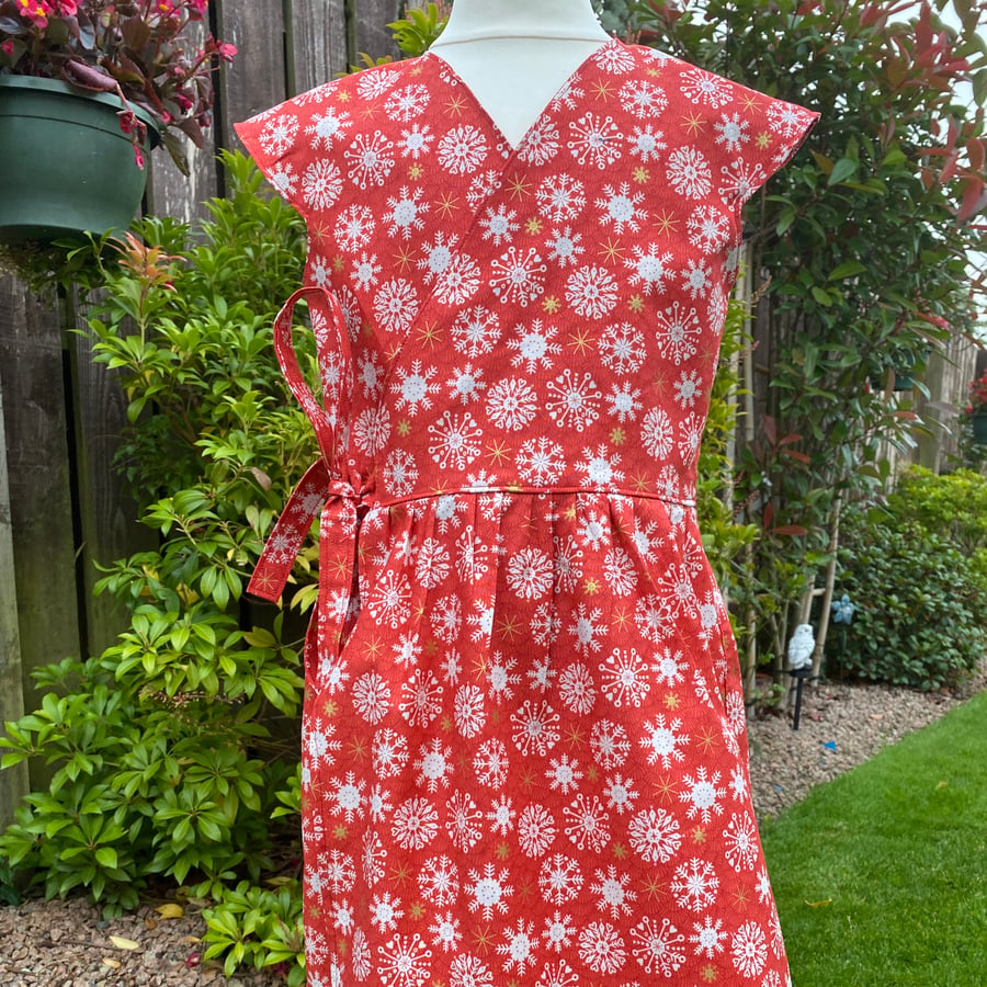 Red Snowflake Dress - 6 years