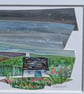 Beneath Stormy Skies - Original collage. A4 Mounted - Image 5