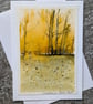 Winter Sun. Blank Card. Original Painting. 260190 - Image 2