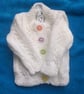 White Baby Hand Knitted Cardigan A Likely Yarn  - Image 2