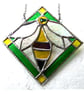 Bee Framed Stained Glass Suncatcher Tile 004 - Image 1