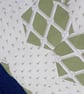 Round cushion cover in green & cream patchwork Laura Ashley. Slightly imperfect. - Image 4