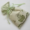 SALE Green Basket of Cherries Lavender Sachet