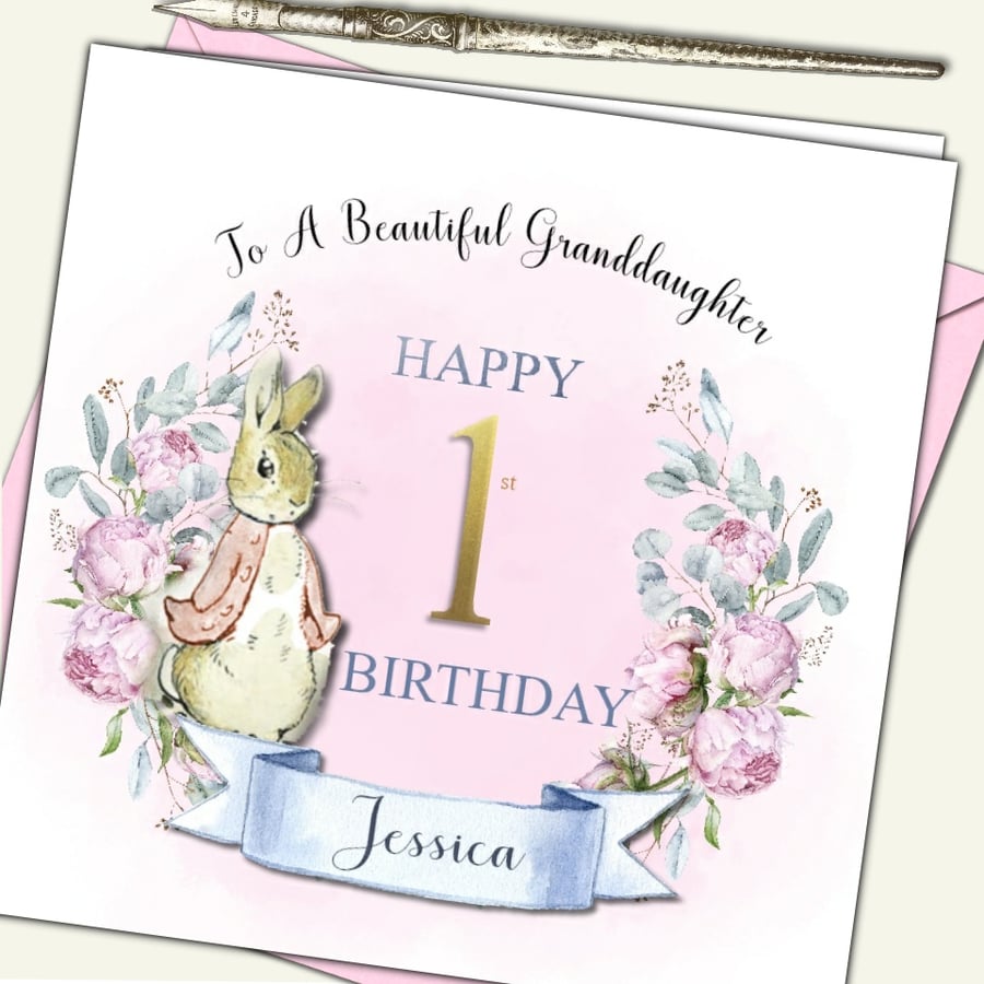 Handmade Personalised Birthday Card For Daughter, Granddaughter, Niece – Fairy Tail Design, UK Made