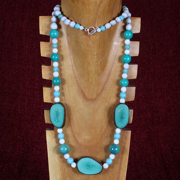 Turquoise Seeds Necklace.