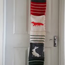 Hand Knitted Woodland Animal Hanging Organiser, Door Hanging Organiser