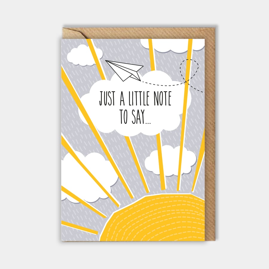 Just because card - blank card - just a note to say - sympathy card