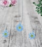 Embroidered Daisy Flower Necklace & Earring Set