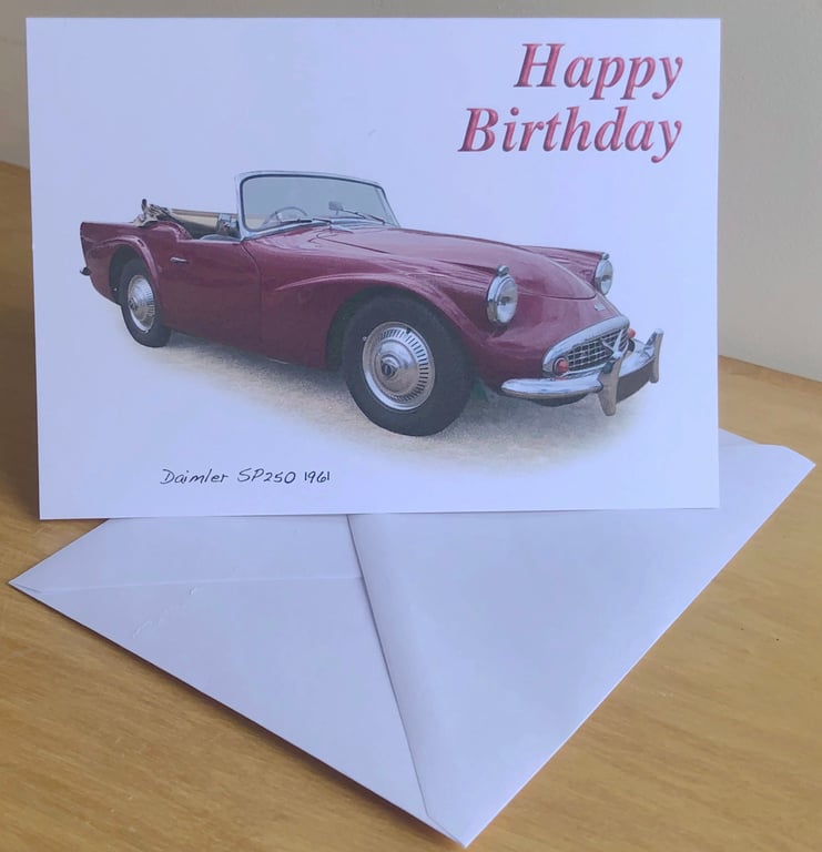 Daimler SP250 (Dart) 1961 - Birthday, Anniversary, Retirement or Plain Card