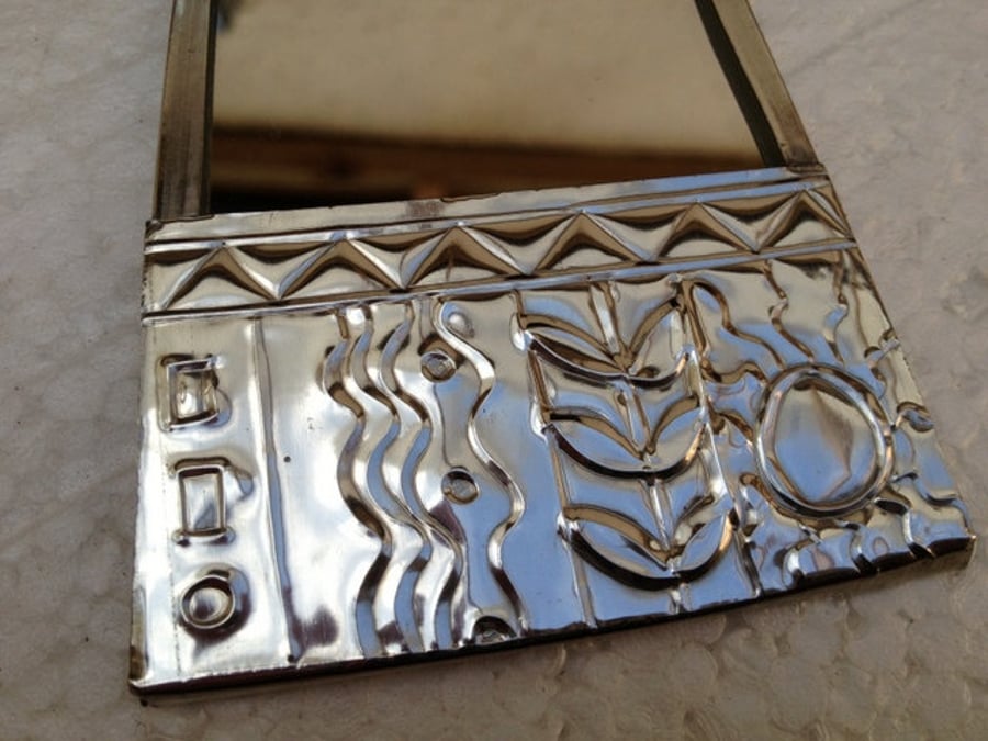 Bathroom mirror. Sun design.