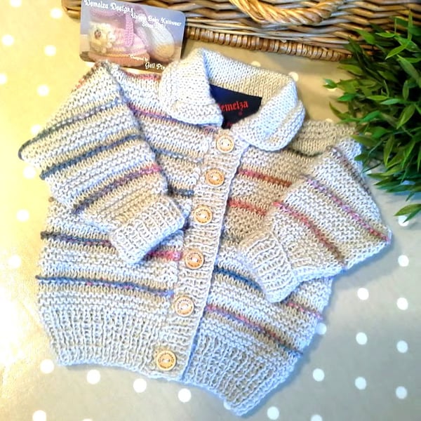 Baby Cardigan with Merino Wool  6-12 months
