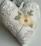 Embroidered Silk Hanging Heart