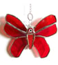 Butterfly Stained Glass Suncatcher Red - Image 4