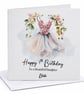 Fairy Flower Dress Birthday Card For Girl Her Happy Birthday Daughter Niece etc - Image 5