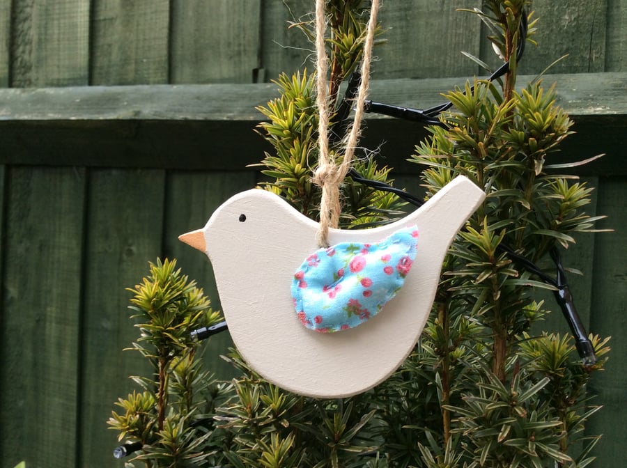Wooden Bird Hanging Decoration