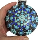 Hand painted dot mandala Christmas ornament